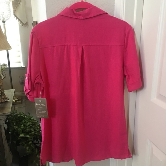 White Stag Pink Short Sleeve Blouse (S- 4-6)🌷 - Picture 4 of 8